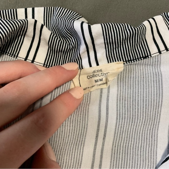 Striped button up blouse - Picture 3 of 5